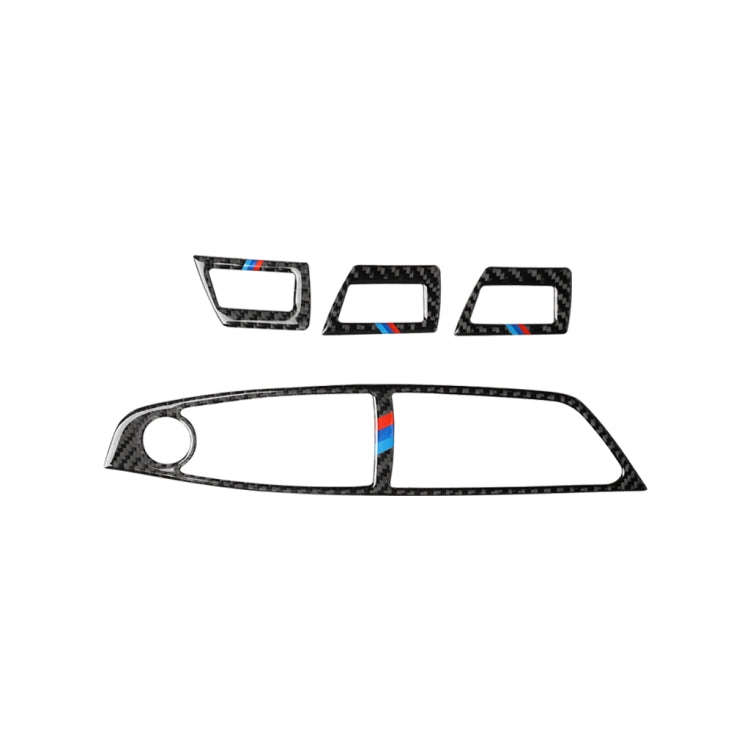 Three Color Carbon Fiber Car Left Driving Lifting Panel Decorative Sticker for BMW 5 Series F10 2...