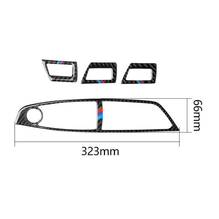 Three Color Carbon Fiber Car Left Driving Lifting Panel Decorative Sticker for BMW 5 Series F10 2...