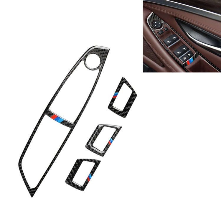 Three Color Carbon Fiber Car Right Driving Lifting Panel Decorative Sticker for BMW 5 Series F10 ...