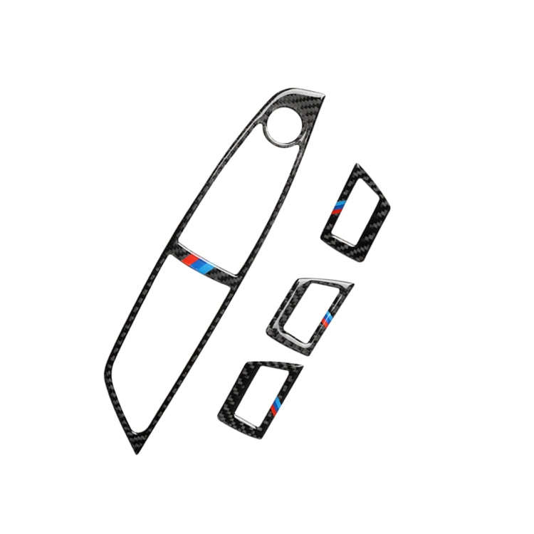Three Color Carbon Fiber Car Right Driving Lifting Panel Decorative Sticker for BMW 5 Series F10 ...