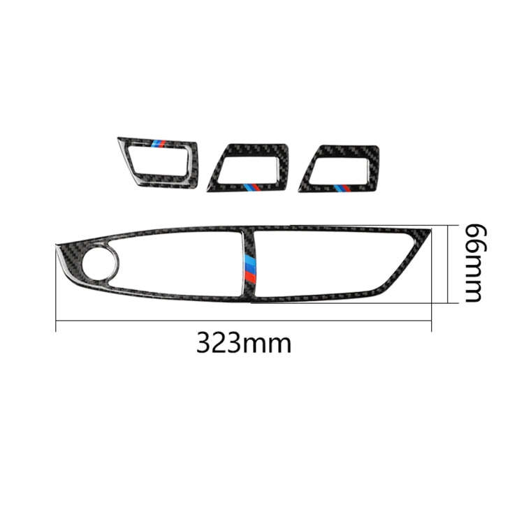 Three Color Carbon Fiber Car Right Driving Lifting Panel Decorative Sticker for BMW 5 Series F10 ...
