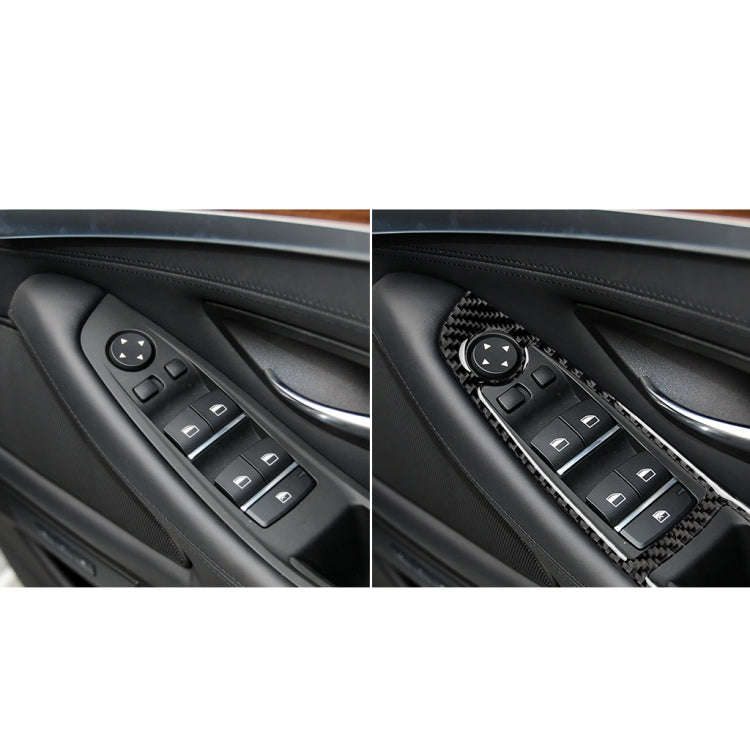 Carbon Fiber Car Right Driving Lifting Panel Decorative Sticker for BMW 5 Series F10 2011-2018