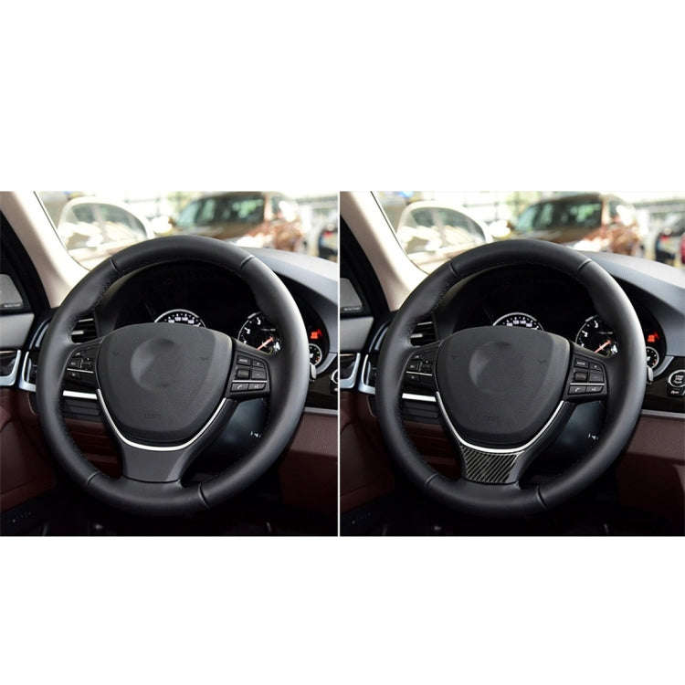 A Edition Carbon Fiber Car Small Steering Wheel Decorative Sticker for BMW 5 Series F10 F18 2011-...
