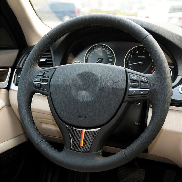 B Edition Yellow Red Color Carbon Fiber Car Large Steering Wheel Decorative Sticker for BMW 5 Ser...