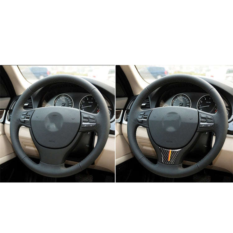 B Edition Yellow Red Color Carbon Fiber Car Large Steering Wheel Decorative Sticker for BMW 5 Ser...