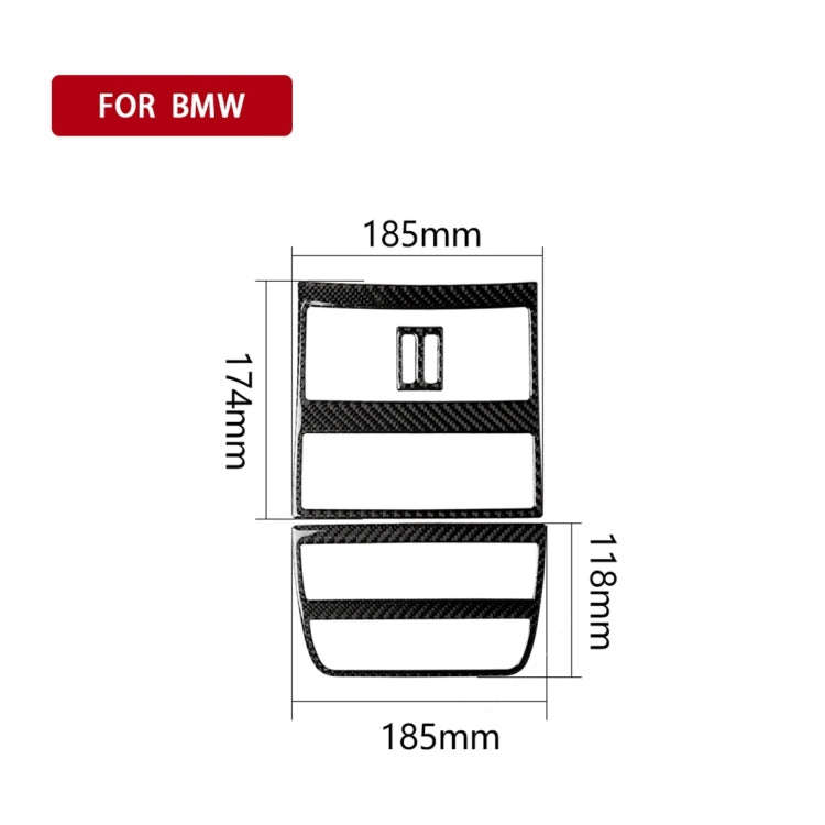 Carbon Fiber Car Rear Air Outlet Frame Decorative Sticker for BMW 5 Series F10 2011-2017