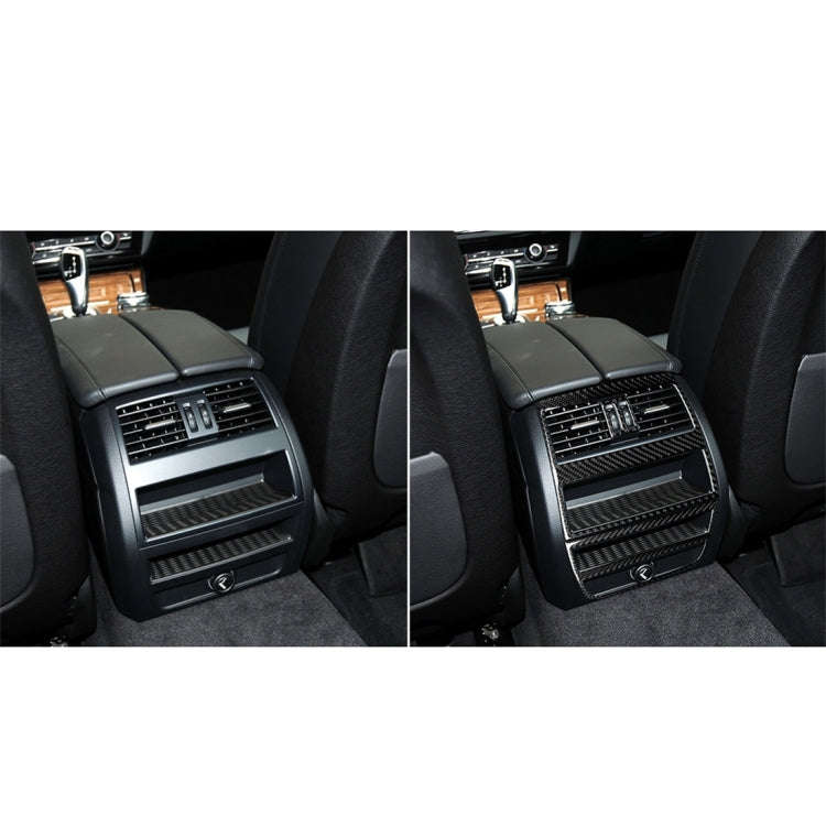 Carbon Fiber Car Rear Air Outlet Frame Decorative Sticker for BMW 5 Series F10 2011-2017