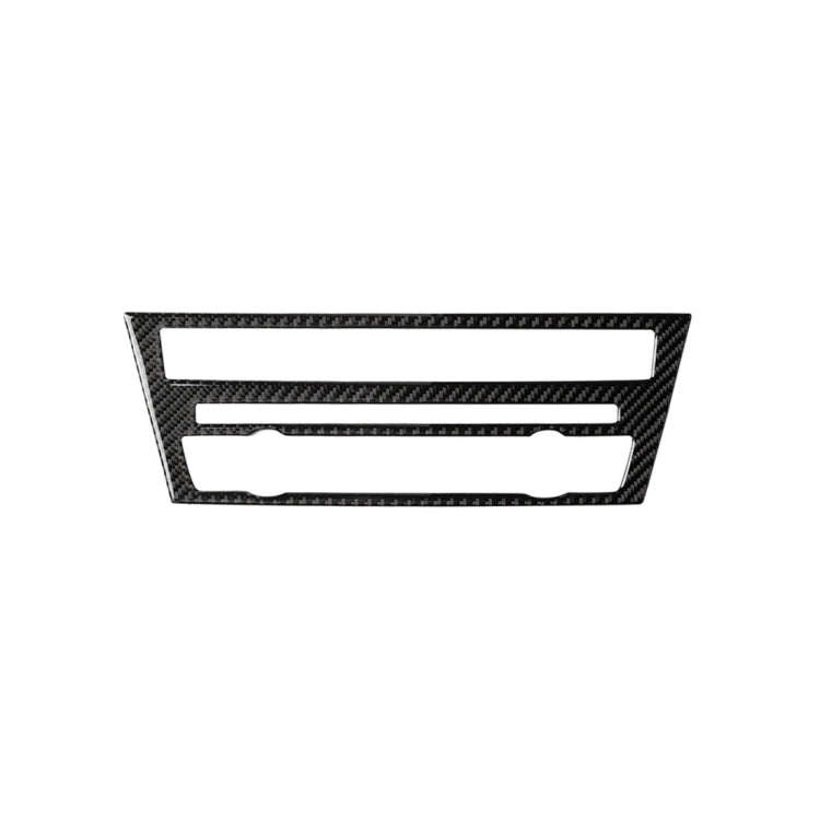 Carbon Fiber Car CD Panel Center Console Air Conditioning Panel Decorative Sticker for BMW 5 Seri...