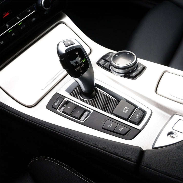 Carbon Fiber Car Handbrake Below Panel Decorative Sticker for BMW 5 Series F07 F10 F25 F26 / GT X...