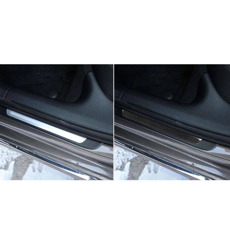 Car Carbon Fiber Threshold Decorative Sticker for Audi A6 S6 C7 A7 S7 4G8 2012-2018, Left and Rig...