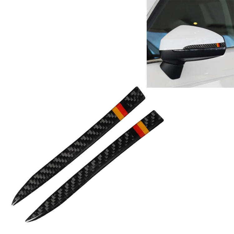 Car Carbon Fiber Rearview Mirror Anti-collision Strip for Audi A6 S6 C7 A7 S7 4G8 2012-2018, Left...