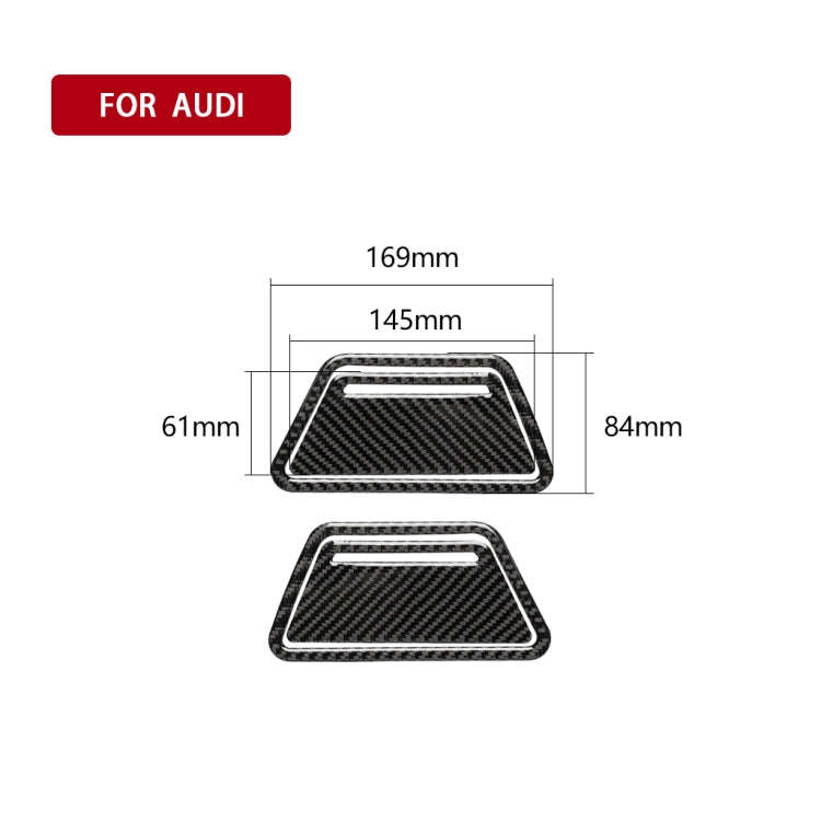 Car Carbon Fiber Ashtray Panel Decorative Sticker for Audi A6 S6 C7 A7 S7 4G8 2012-2018, Left and...
