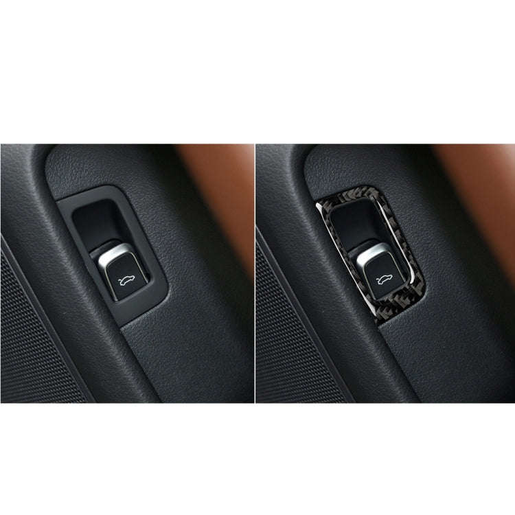 Car Carbon Fiber Trunk Switch Decorative Sticker for Audi A6 S6 C7 A7 S7 4G8 2012-2018, Right Drive
