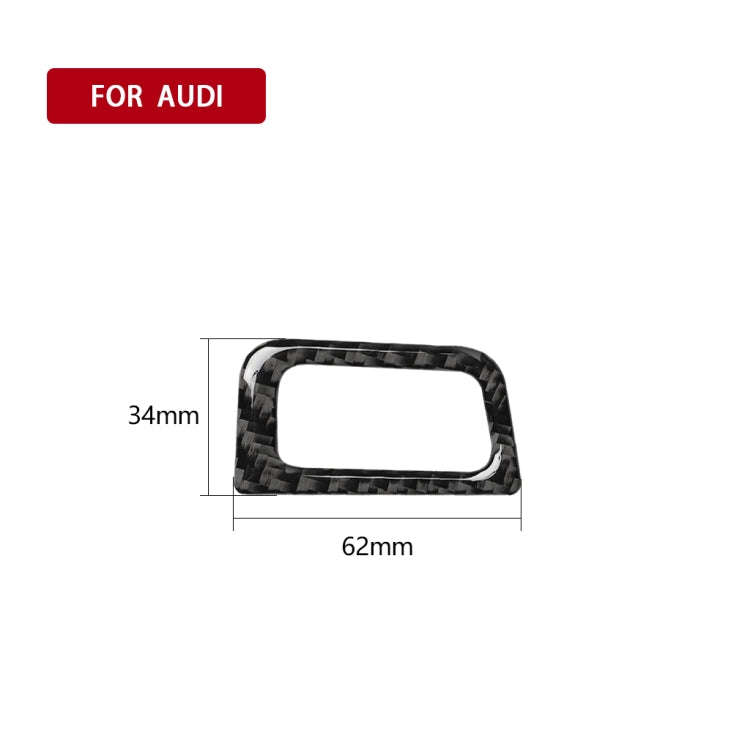 Car Carbon Fiber Trunk Switch Decorative Sticker for Audi A6 S6 C7 A7 S7 4G8 2012-2018, Left Drive