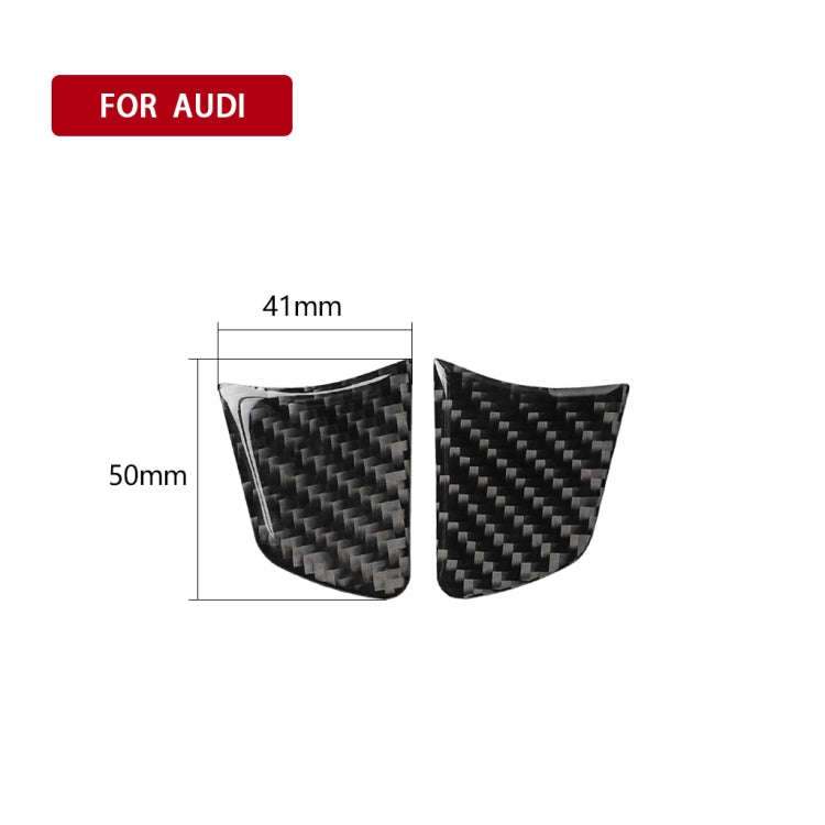 Car Carbon Fiber Steering Wheel Button Decorative Sticker for Audi A6 S6 C7 A7 S7 4G8 2012-2018, ...