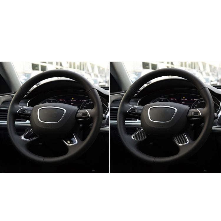 Car Carbon Fiber Steering Wheel Button Decorative Sticker for Audi A6 S6 C7 A7 S7 4G8 2012-2018, ...