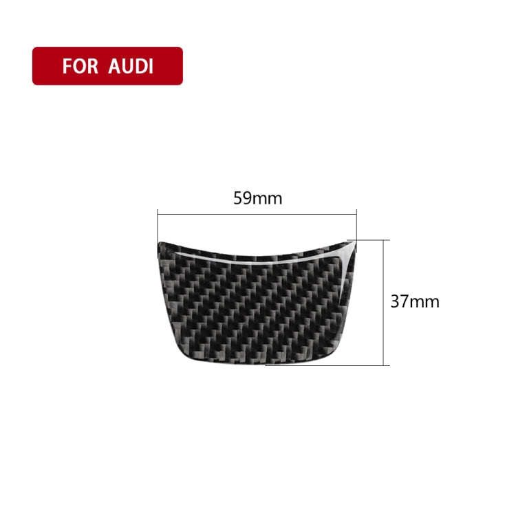 Car Carbon Fiber Steering Wheel Decorative Sticker for Audi A6 S6 C7 A7 S7 4G8 2012-2018, Left an...