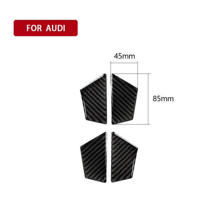 Car Carbon Fiber Inner Door Bowl Decorative Sticker for Audi A6 S6 C7 A7 S7 4G8 2012-2018, Left a...