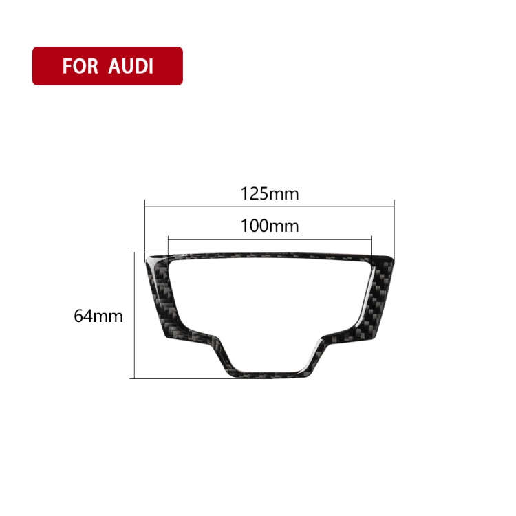 Car Carbon Fiber Multimedia Panel Decorative Sticker for Audi A6 S6 C7 A7 S7 4G8 2012-2018, Left ...
