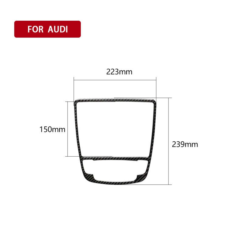 Car Carbon Fiber Gear Shift Panel Decorative Sticker for Audi A6 S6 C7 A7 S7 4G8 2012-2018, Left ...