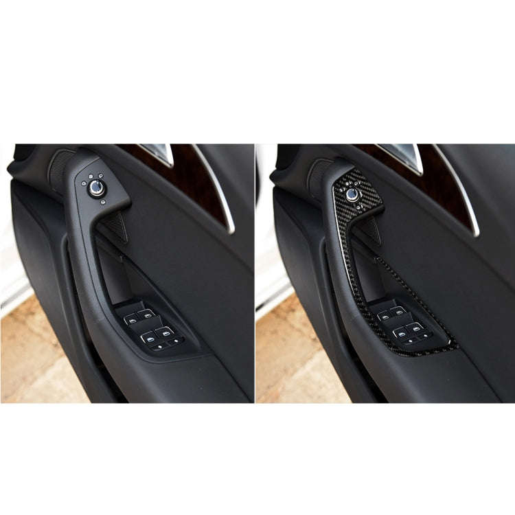 Car Carbon Fiber Glass Lifter Long Style Decorative Sticker for Audi A6 S6 C7 A7 S7 4G8 2012-2018...