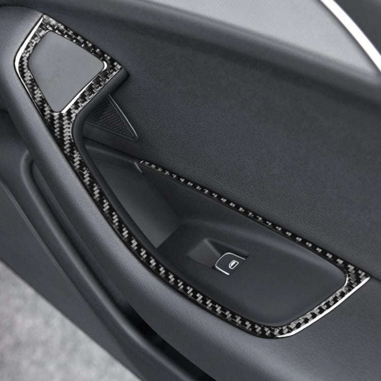 Car Carbon Fiber Glass Lifter Long Style Decorative Sticker for Audi A6 S6 C7 A7 S7 4G8 2012-2018...
