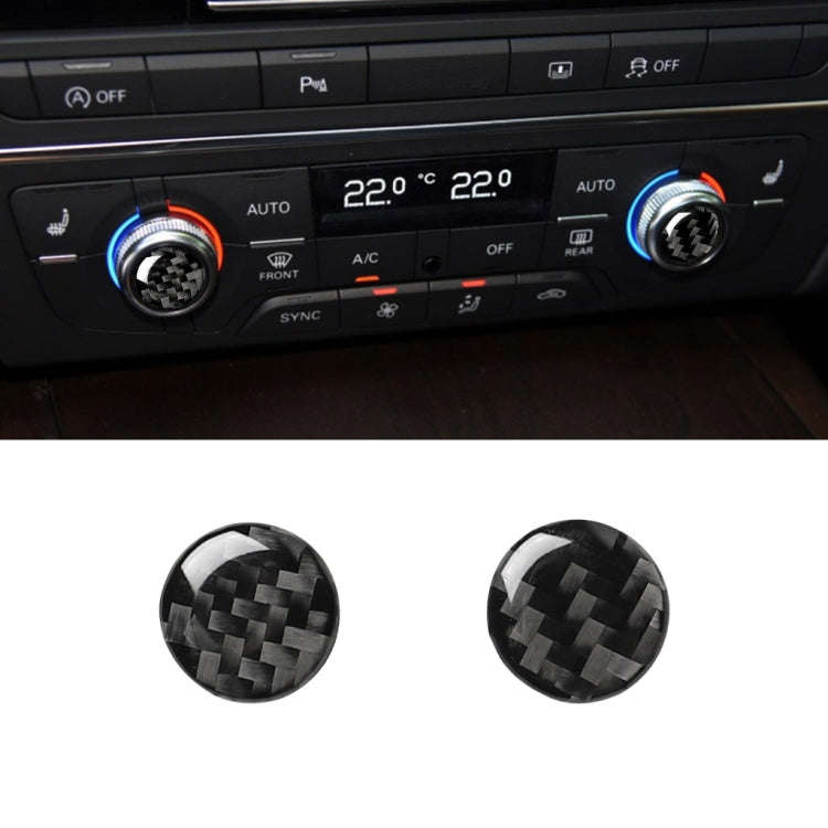 Car Carbon Fiber Air Conditioning Button Decorative Sticker for Audi A6 S6 C7 A7 S7 4G8 2012-2018...
