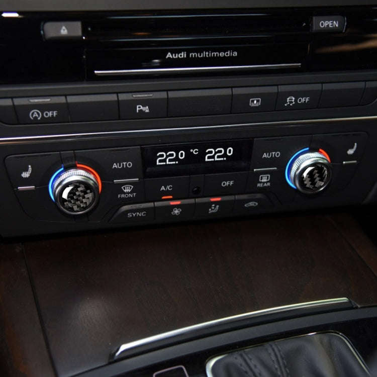 Car Carbon Fiber Air Conditioning Button Decorative Sticker for Audi A6 S6 C7 A7 S7 4G8 2012-2018...