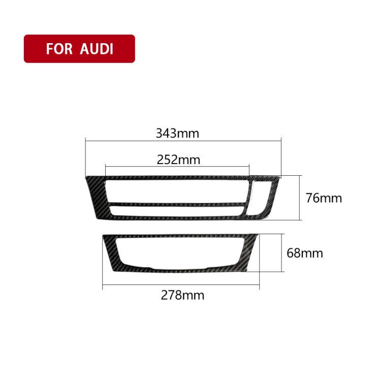 Car Carbon Fiber Air Conditioning CD Panel Decorative Sticker for Audi A6 S6 C7 A7 S7 4G8 2012-20...