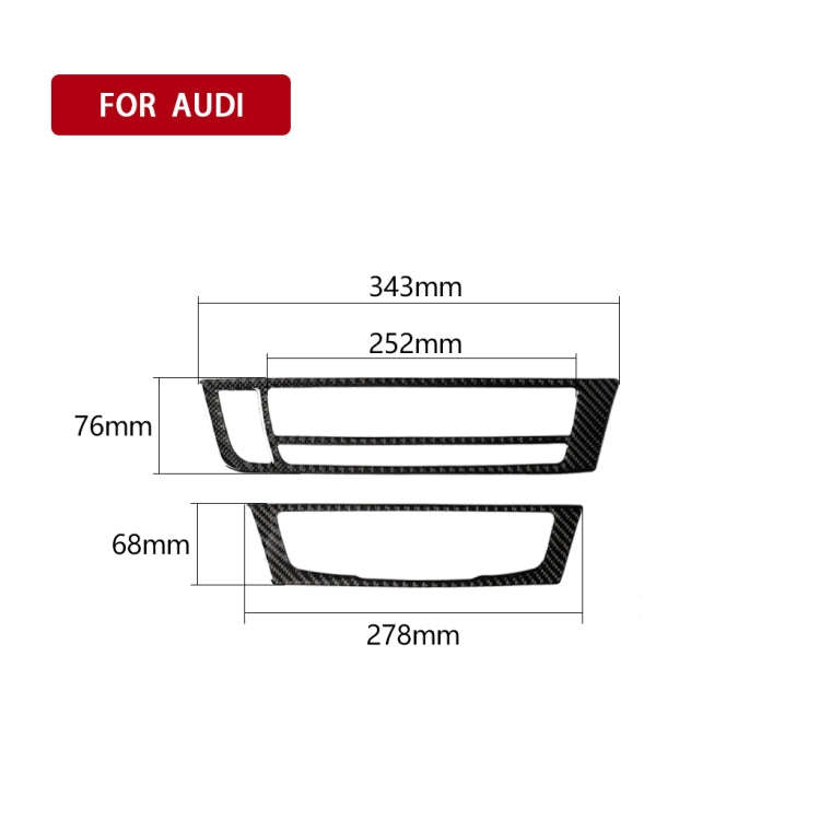 Car Carbon Fiber Air Conditioning CD Panel Decorative Sticker for Audi A6 S6 C7 A7 S7 4G8 2012-20...