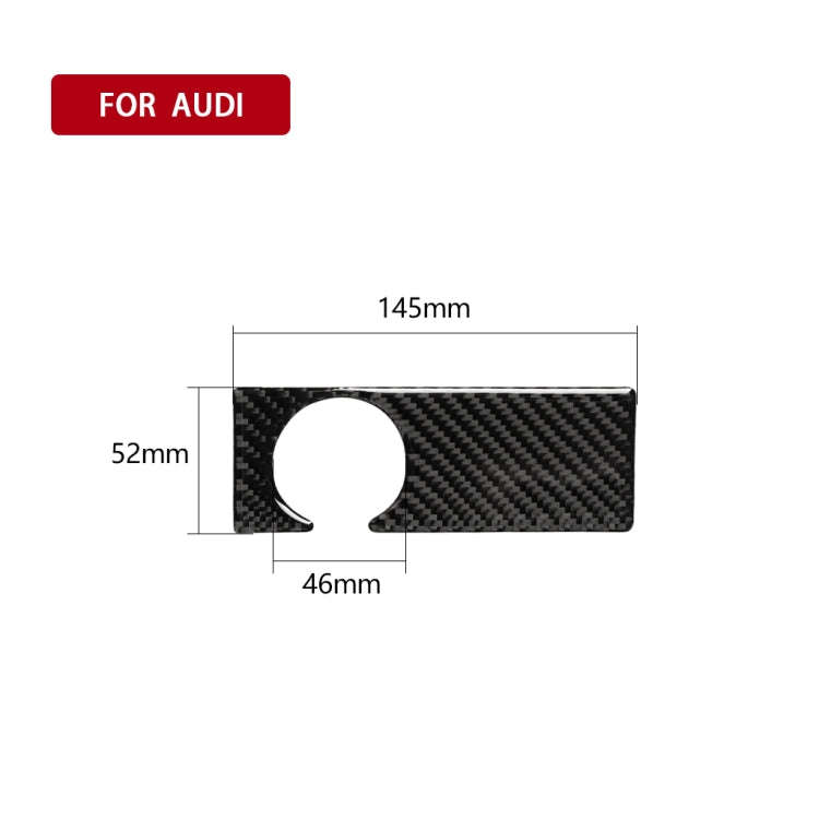 Car Carbon Fiber Solid Color Keyhole Decorative Sticker for Audi A6 2005-2011, Right Drive