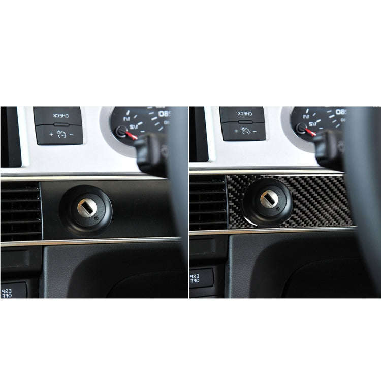 Car Carbon Fiber Solid Color Keyhole Decorative Sticker for Audi A6 2005-2011, Right Drive
