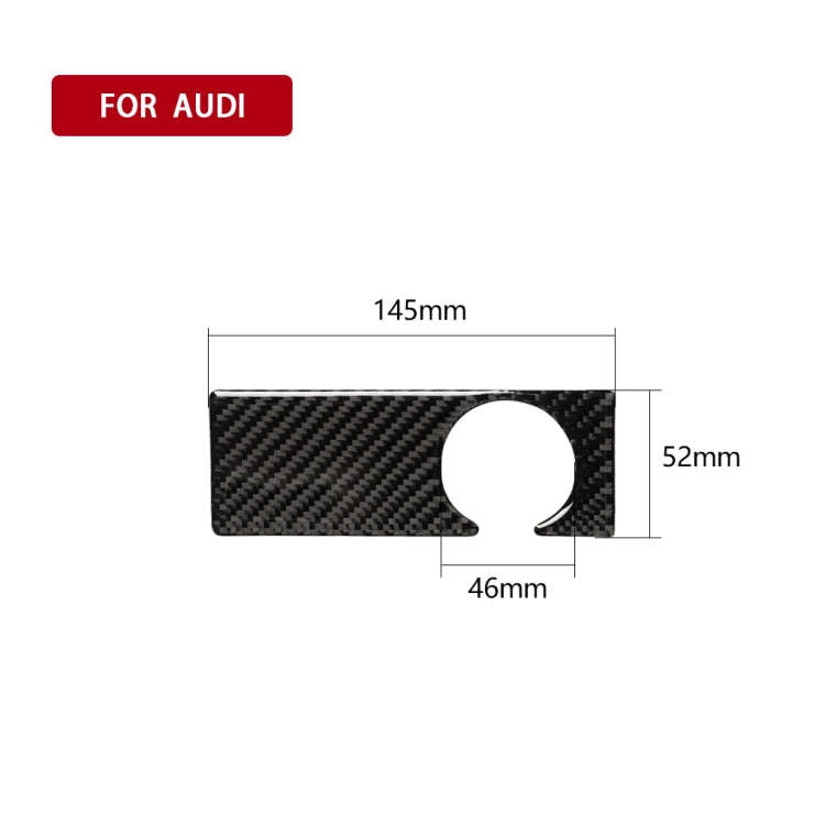 Car Carbon Fiber Solid Color Keyhole Decorative Sticker for Audi A6 2005-2011, Left Drive