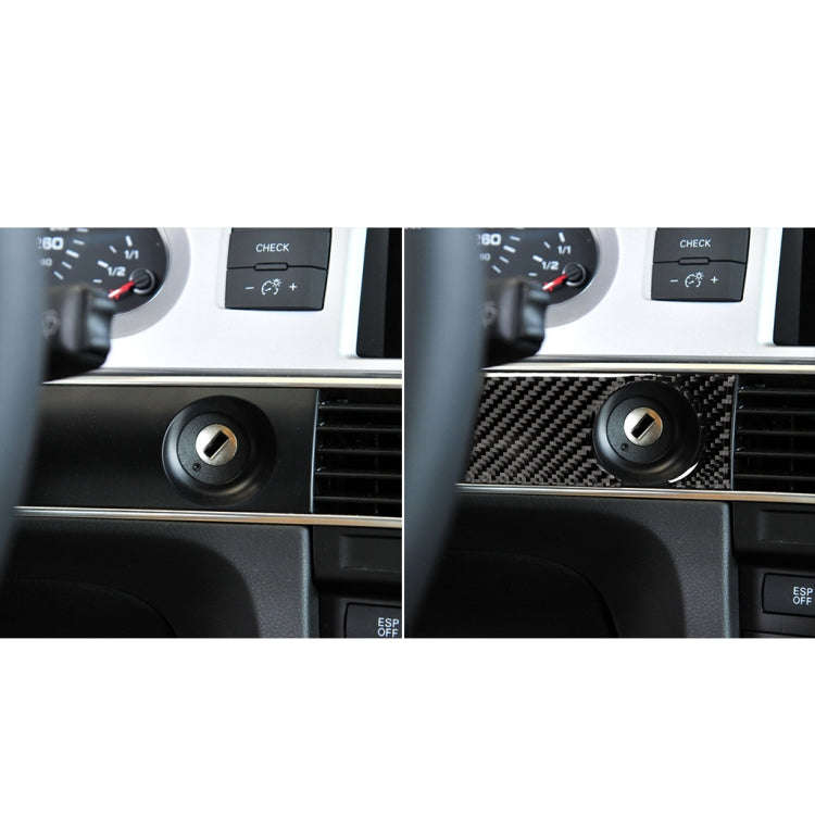 Car Carbon Fiber Solid Color Keyhole Decorative Sticker for Audi A6 2005-2011, Left Drive