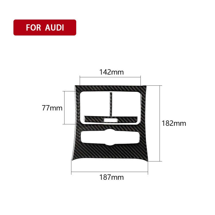 Car Carbon Fiber Rear Seat Air Outlet Panel Decorative Sticker for Audi A6 2005-2011, Left and Ri...