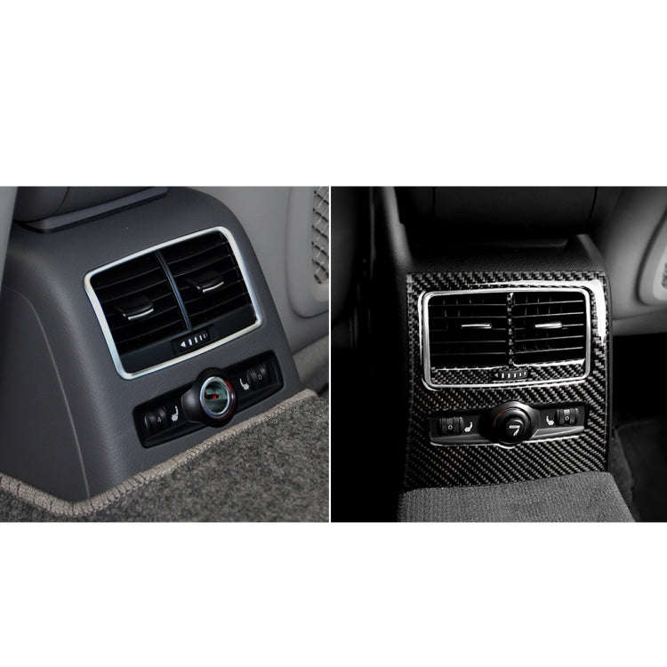 Car Carbon Fiber Rear Seat Air Outlet Panel Decorative Sticker for Audi A6 2005-2011, Left and Ri...