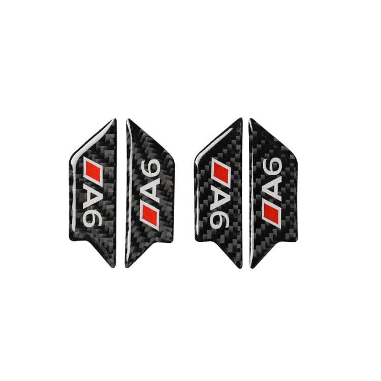 Car Carbon Fiber Door Bowl Anti-scratch Sticker for Audi A6 2005-2011, Left and Right Drive Unive...