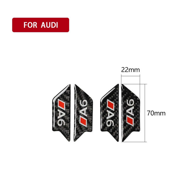Car Carbon Fiber Door Bowl Anti-scratch Sticker for Audi A6 2005-2011, Left and Right Drive Unive...