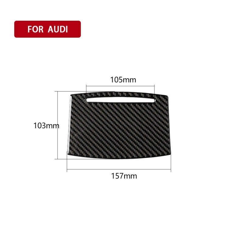 Car Carbon Fiber Water Cup Cover Decorative Sticker for Audi A6 2005-2011, Left and Right Drive U...