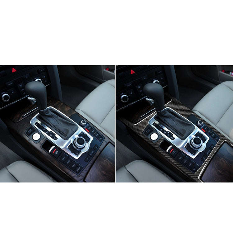 Car Carbon Fiber Gear Shift Position + Side Panel Decorative Sticker for Audi A6 2005-2011, Left ...