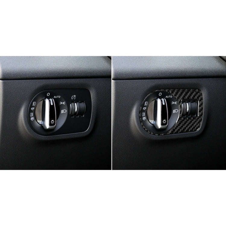 Car Carbon Fiber Headlight Switch Decorative Sticker for Audi TT 8n 8J MK123 TTRS 2008-2014, Left...