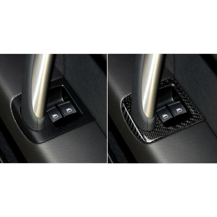 Car Carbon Fiber Glass Lifter Panel Decorative Sticker for Audi TT 8n 8J MK123 TTRS 2008-2014, Ri...