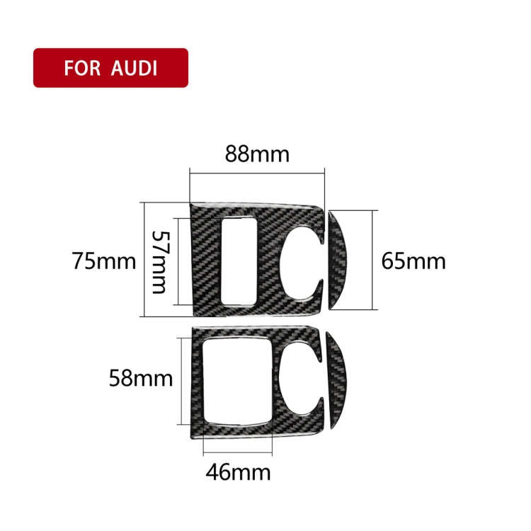 Car Carbon Fiber Glass Lifter Panel Decorative Sticker for Audi TT 8n 8J MK123 TTRS 2008-2014, Le...