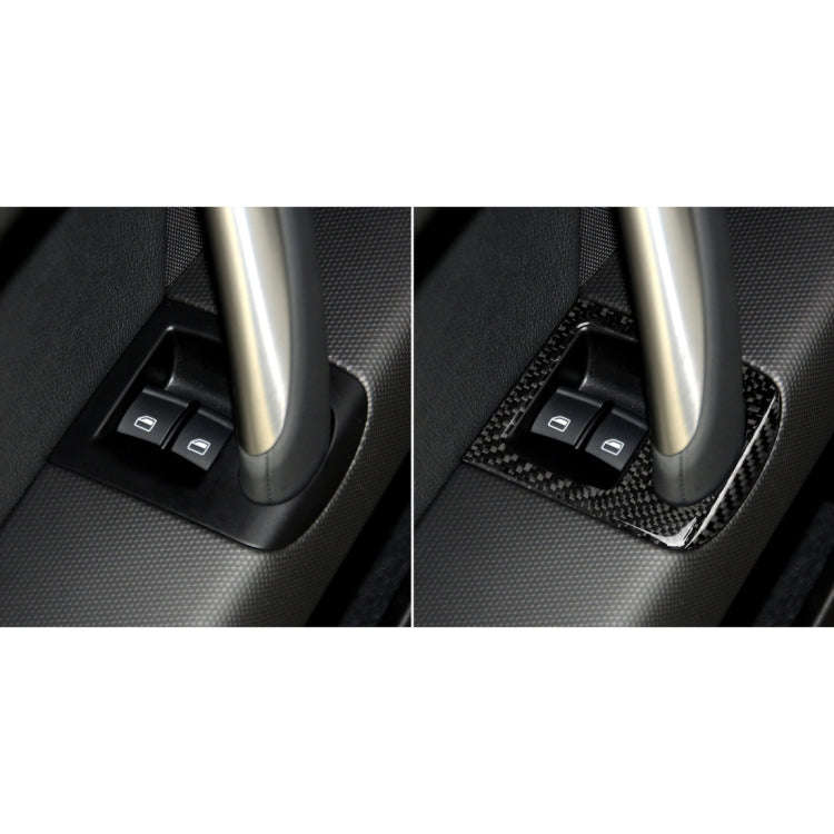 Car Carbon Fiber Glass Lifter Panel Decorative Sticker for Audi TT 8n 8J MK123 TTRS 2008-2014, Le...