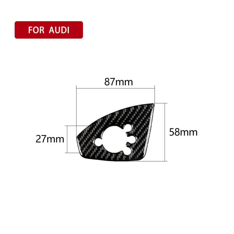 Car Carbon Fiber Door Button Decorative Sticker for Audi TT 8n 8J MK123 TTRS 2008-2014, Right Dri...