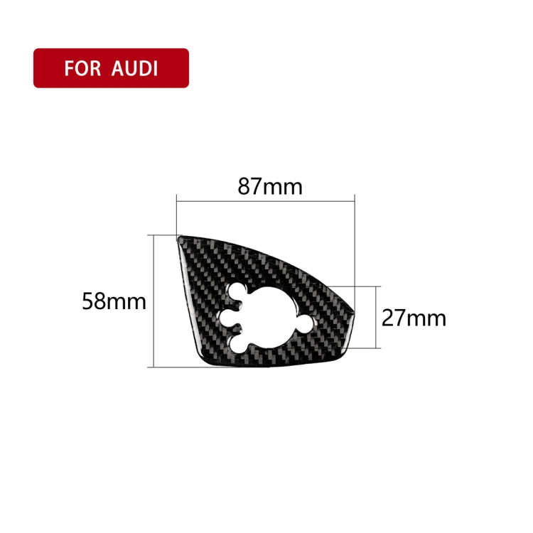 Car Carbon Fiber Door Button Decorative Sticker for Audi TT 8n 8J MK123 TTRS 2008-2014, Left Driv...