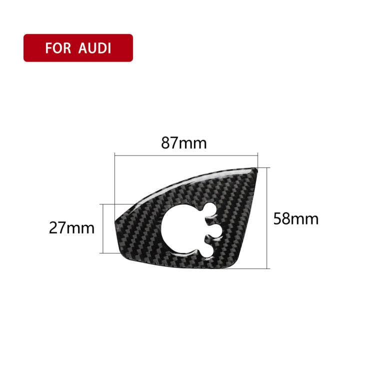Car Carbon Fiber Door Button Decorative Sticker for Audi TT 8n 8J MK123 TTRS 2008-2014, Right Dri...