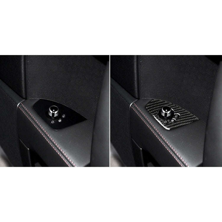 Car Carbon Fiber Door Button Decorative Sticker for Audi TT 8n 8J MK123 TTRS 2008-2014, Right Dri...