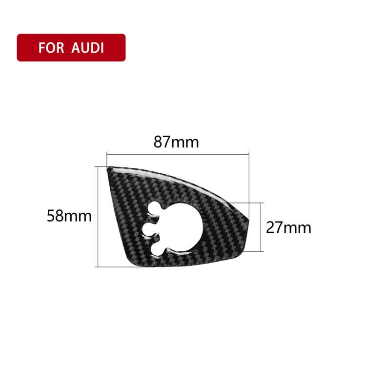 Car Carbon Fiber Door Button Decorative Sticker for Audi TT 8n 8J MK123 TTRS 2008-2014, Left Driv...