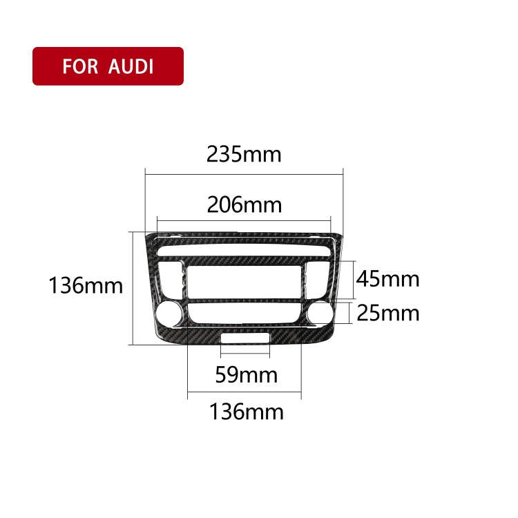 Car Carbon Fiber Air Conditioning CD Panel Decorative Sticker for Audi TT 8n 8J MK123 TTRS 2008-2...